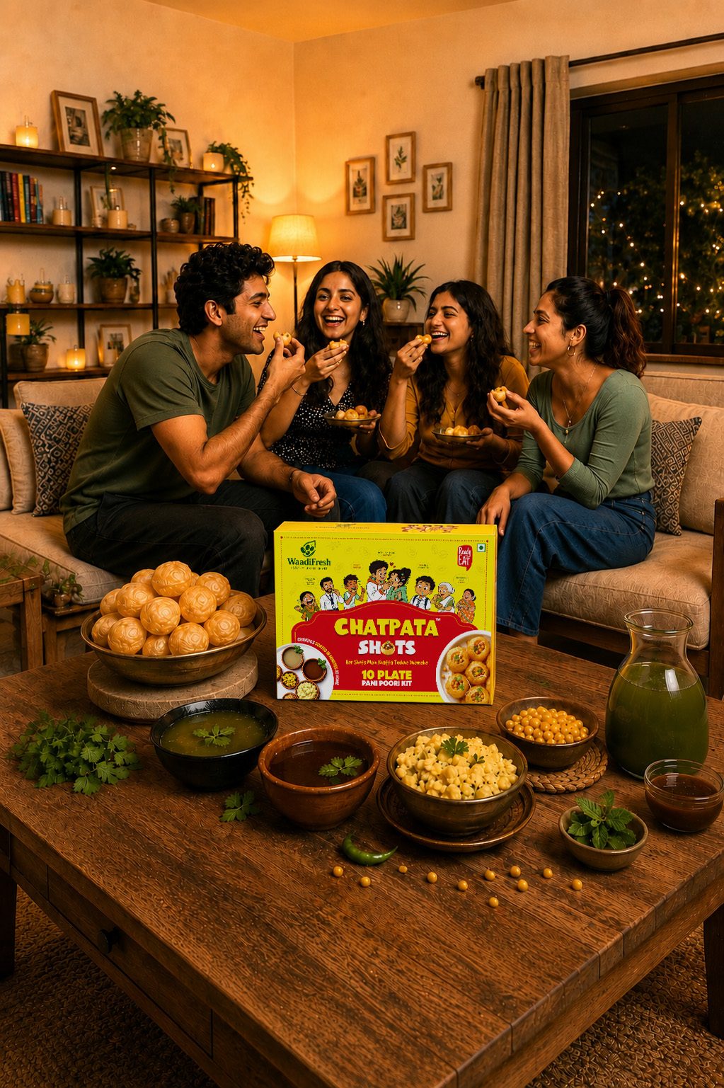 Friends sharing WaadiFresh together